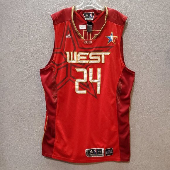 Kobe‎ Bryant 2010 NBA All Star Los Angeles Lakers Red XL 56 Adidas Jersey #24
